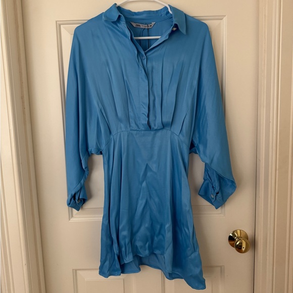 Zara Dresses & Skirts - NWT Zara Blue Collared Dress